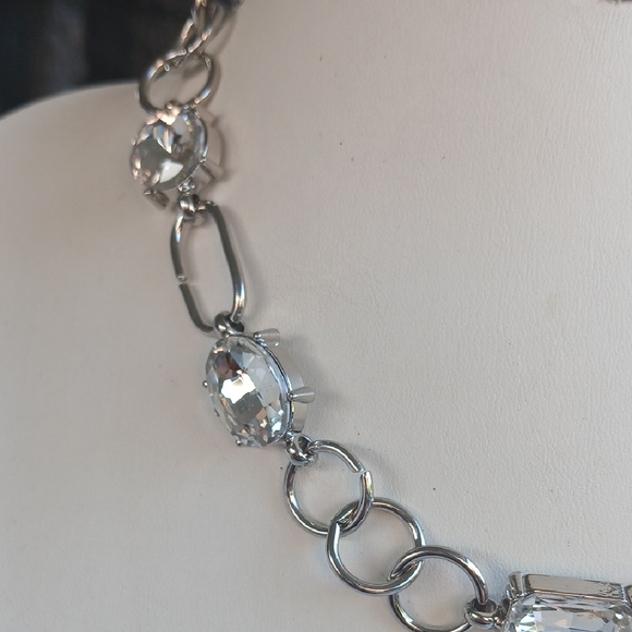 Paparazzi Silver Necklace with Clear Gems - Picture 3 of 10